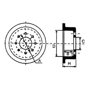 Барабан тормозной 709380053 (420х200x307)