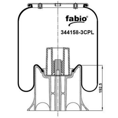Пневмоподушка 4158 стальной стакан