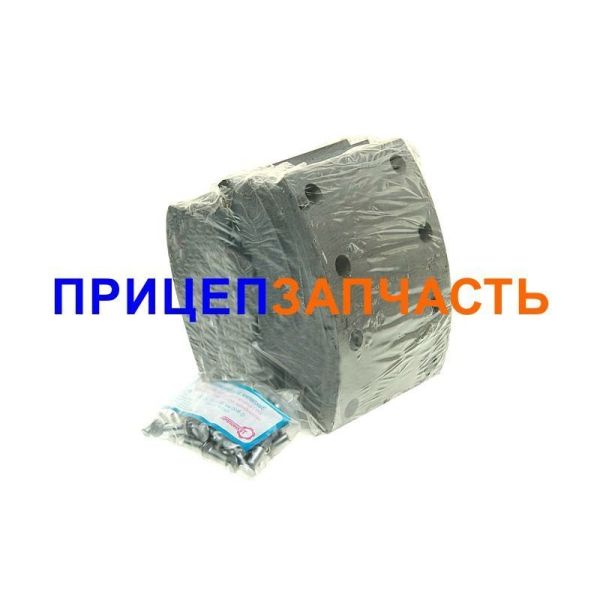 Накладка тормозной колодки МАЗ/МТМ (160мм) к-т на ось 8шт + заклепки