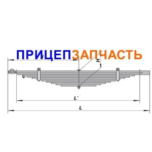 Рессора задняя (12л, 1654мм) 8378-2912012-01