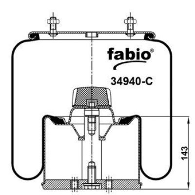 Пневмоподушка 940mb стальной стакан