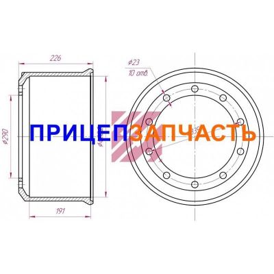 Барабан тормозной MBD1034 (420х180)