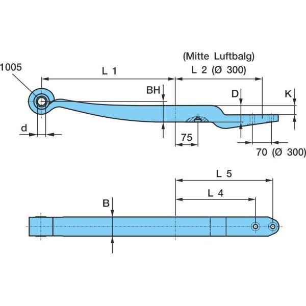 Полурессора BPW 05.082.13.75.1 Полурессора BPW 05.082.13.75.1